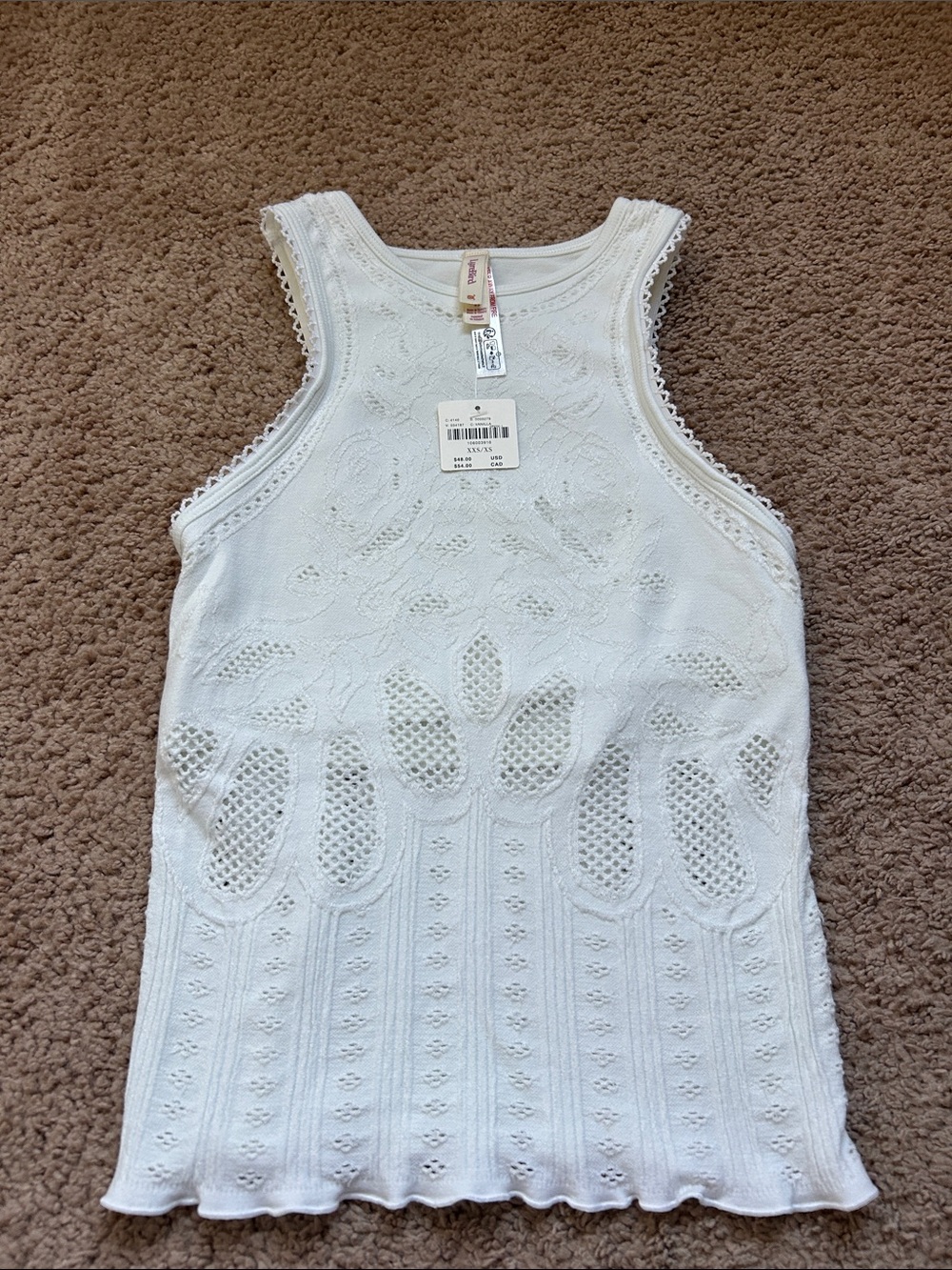 Anthropologie Knit Openwork Tank